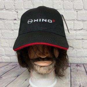 Hino Trucks Hat Cap Strap Back Black Hino's Quality Durability and Reliability
